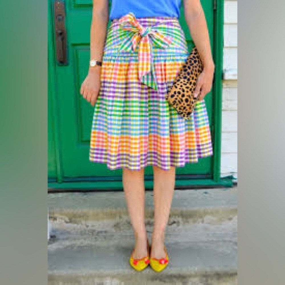 J. Crew Multicolor A-Line Skirt
